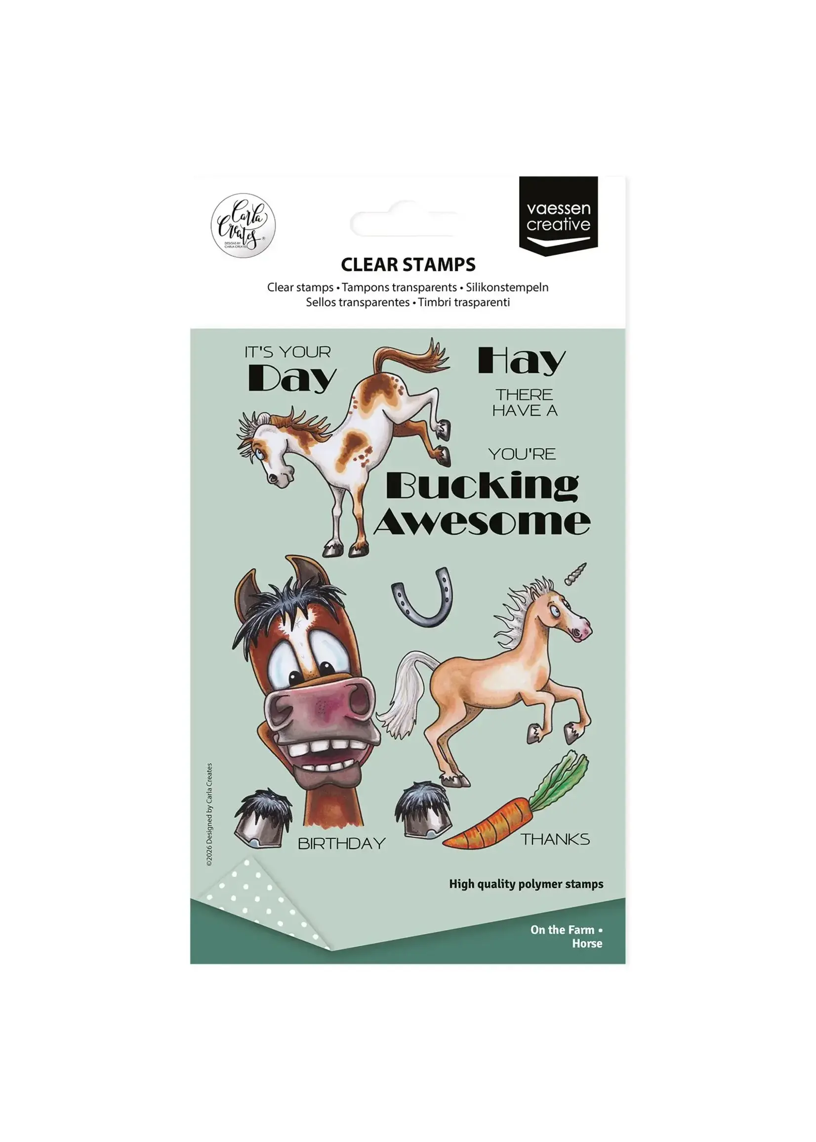 Vaessen Creative • Clear Stamps by Carla Creates Horse on the Farm 19st. Vaessen Creative CAR0403