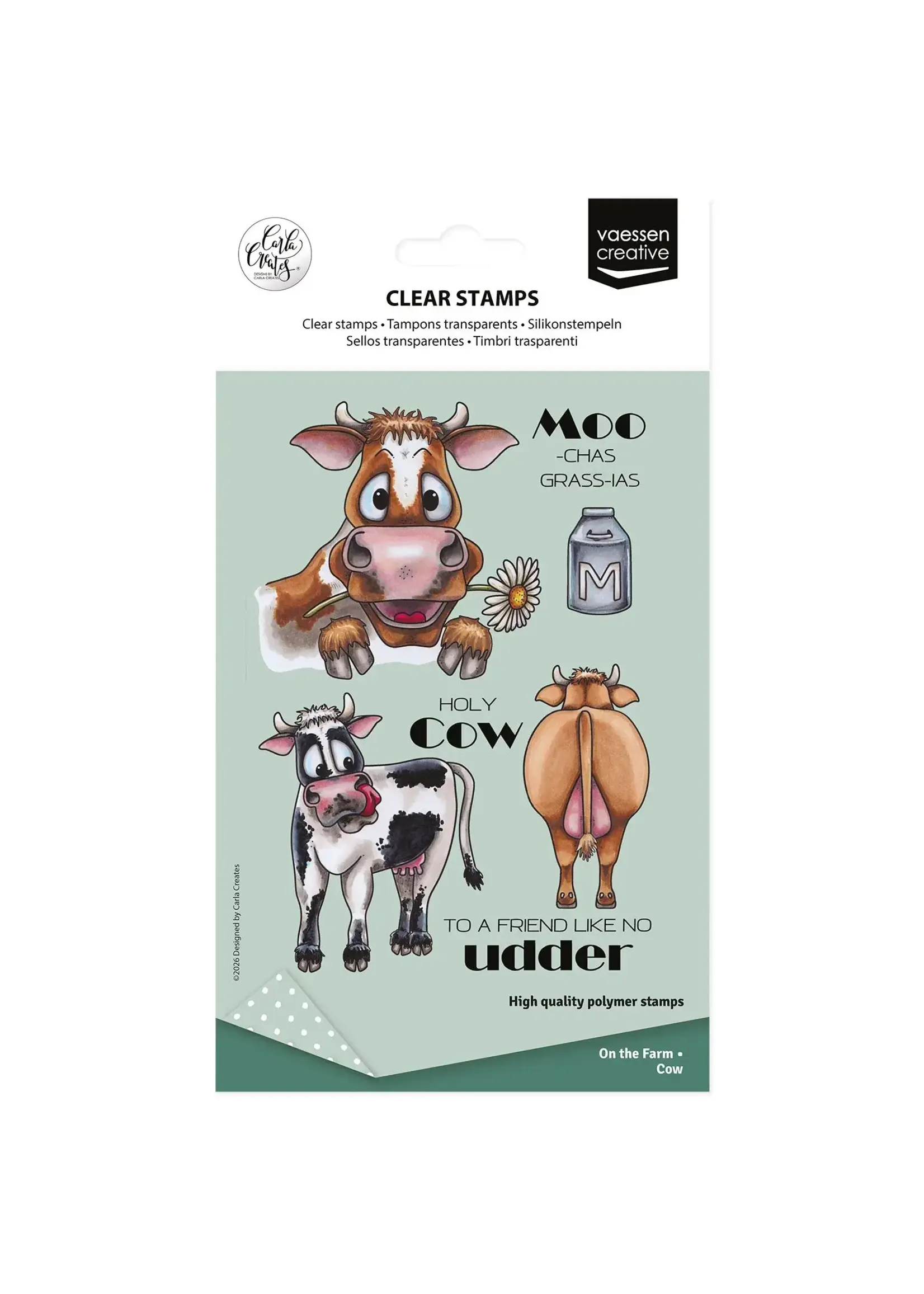 Vaessen Creative • Clear Stamps by Carla Creates Cow on the Farm 16st. Vaessen Creative CAR0402