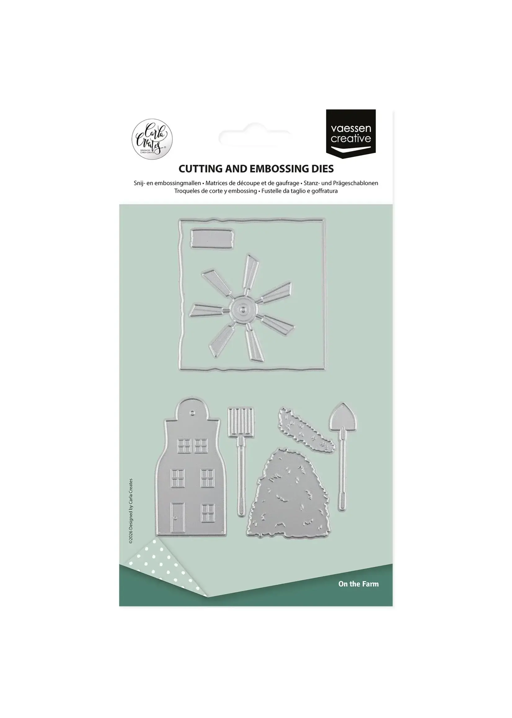 Vaessen Creative • Snij- en Embossingmallen by Carla Creates On the Farm 8st. Vaessen Creative CAR0401