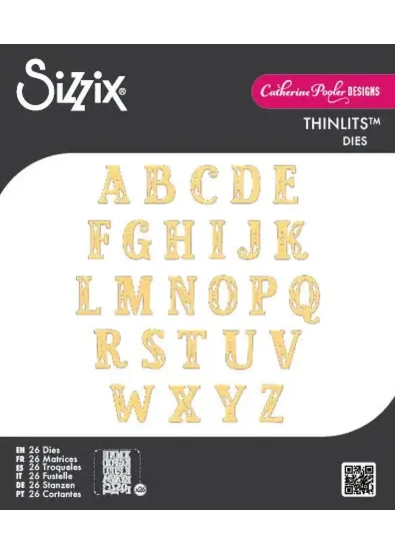 Thinlits Die Set Folk Alphabet (26pcs) by Catherine Pooler (667114)