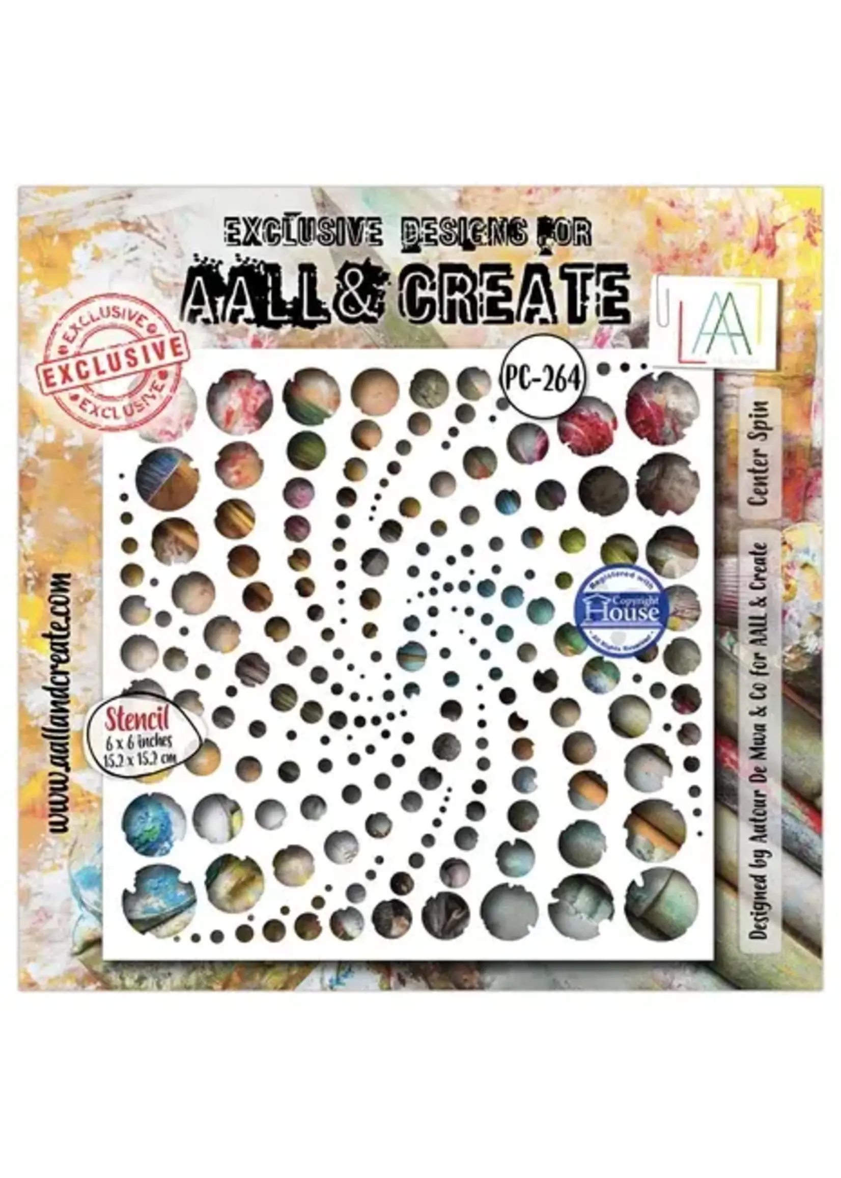 Through the Lens 6x6 Inch Stencil Center Spin by Soizic (AALL-PC-264)