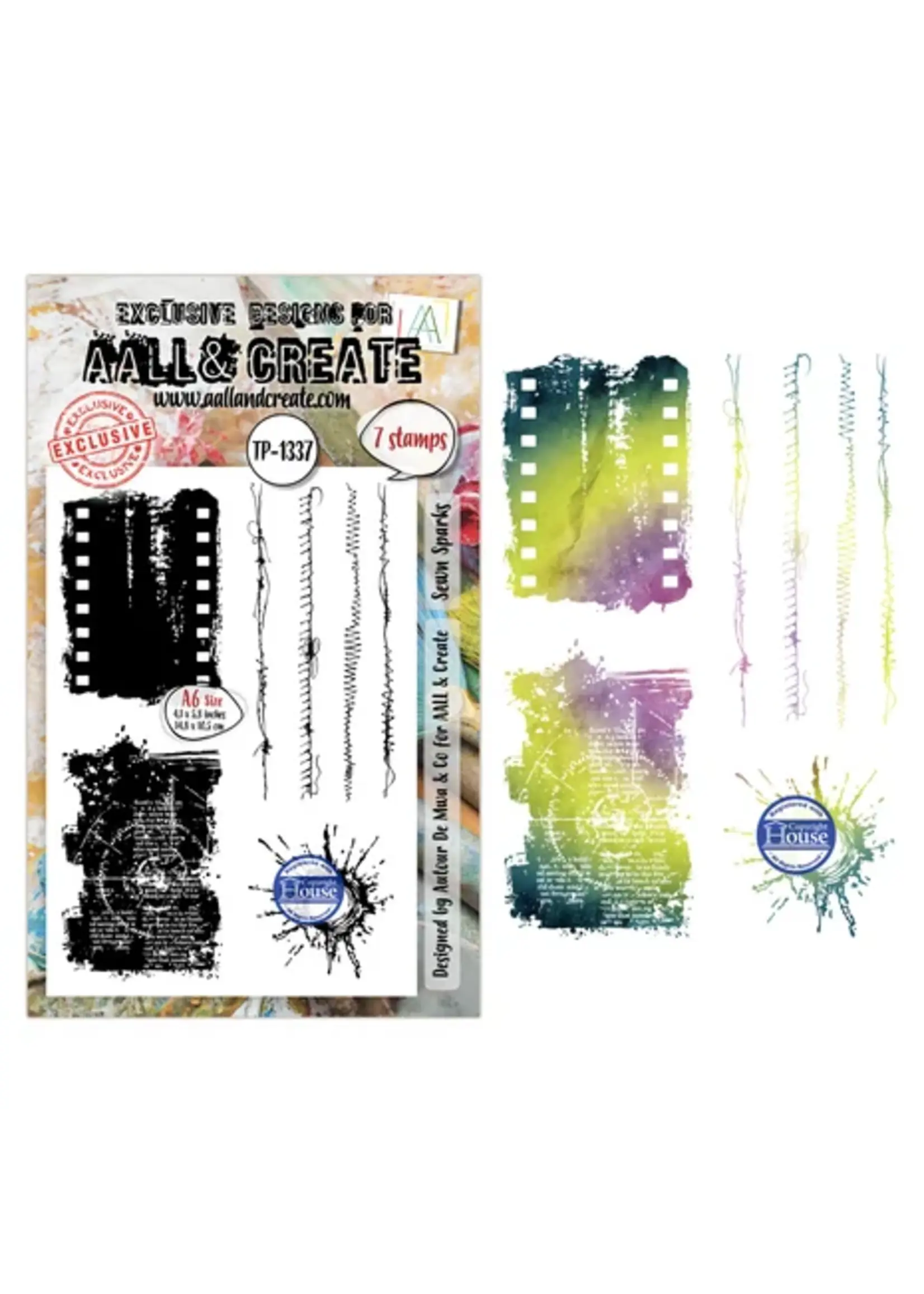 Through the Lens A6 Stamp Sets Sewn Sparks by Autour de Mwa & Co (AALL-TP-1337)