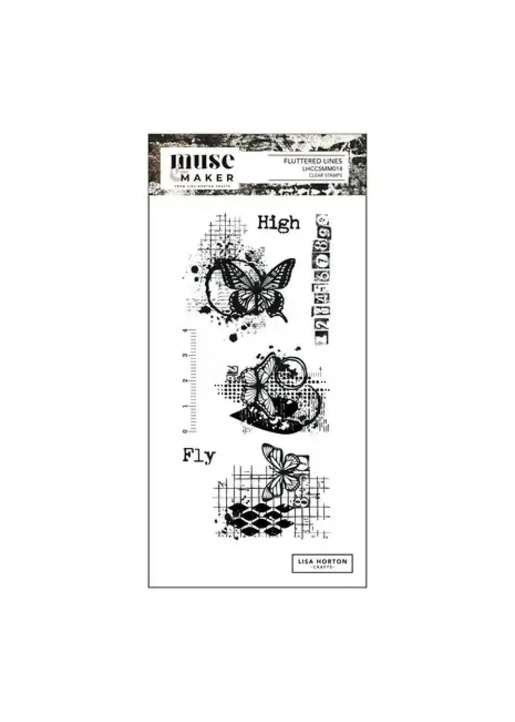 Muse & Maker DL Clear Stamp Set Fluttered Lines (LHCCSMM014)