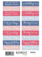 Summer Garden 10x16cm Stickers Text (RS050)