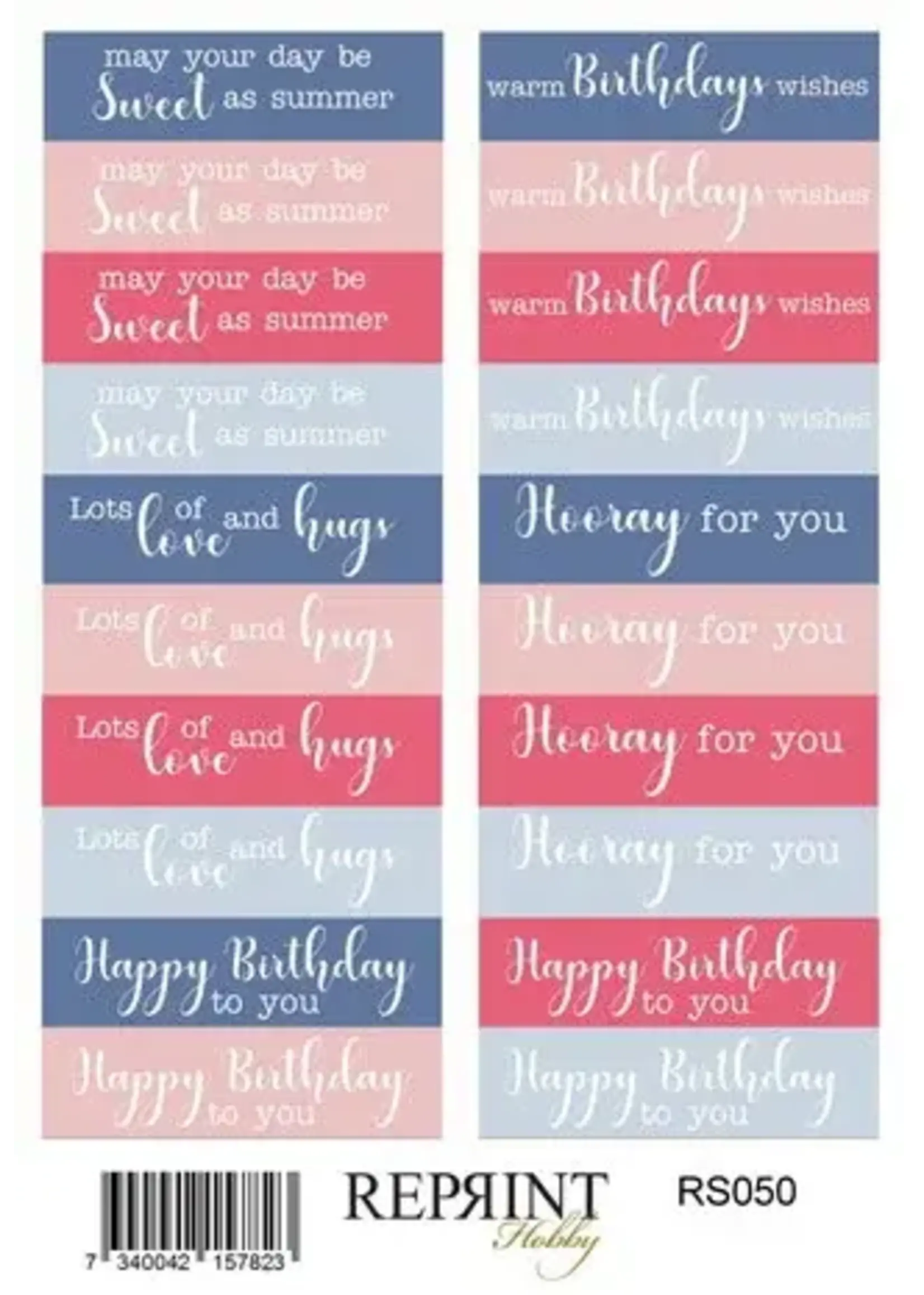 Summer Garden 10x16cm Stickers Text (RS050)