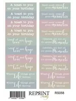 The Pottery 10x16cm Stickers Text (RS058)