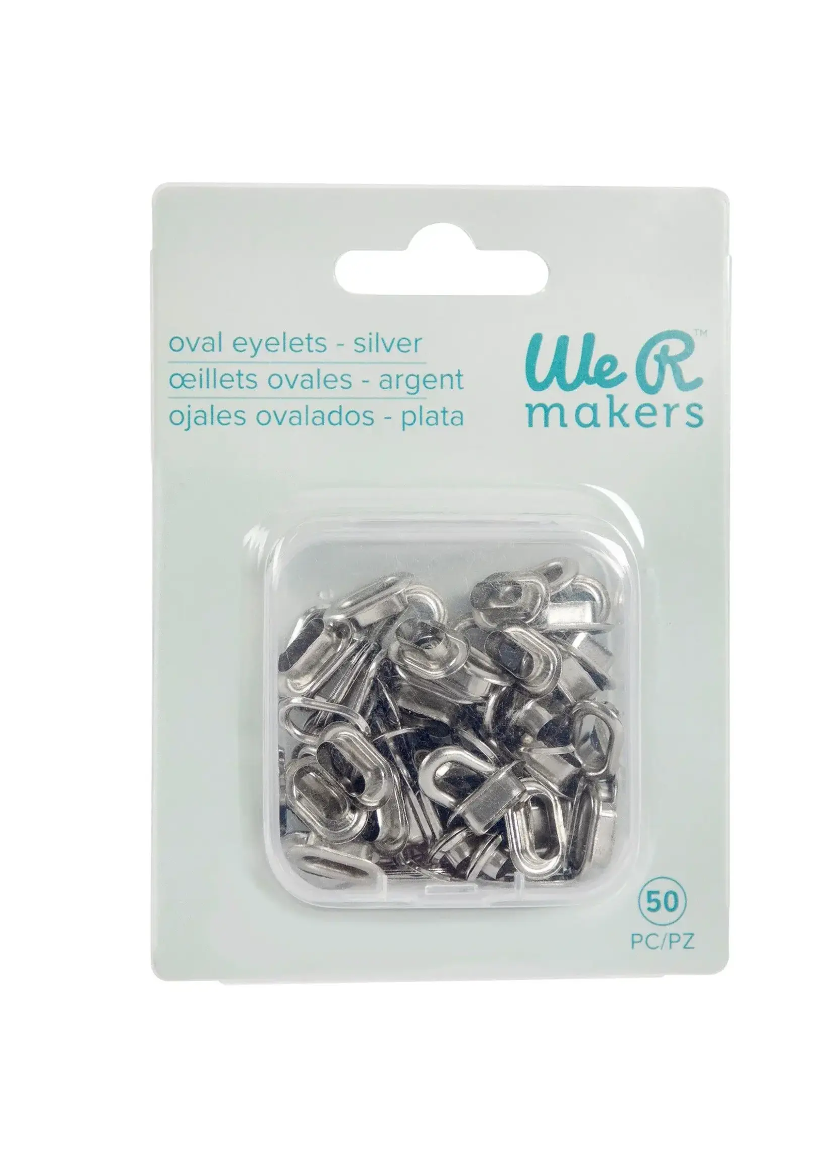 We R Makers • Crop-A-Dile Oval Eyelets Silver 50pcs We R Makers 735145