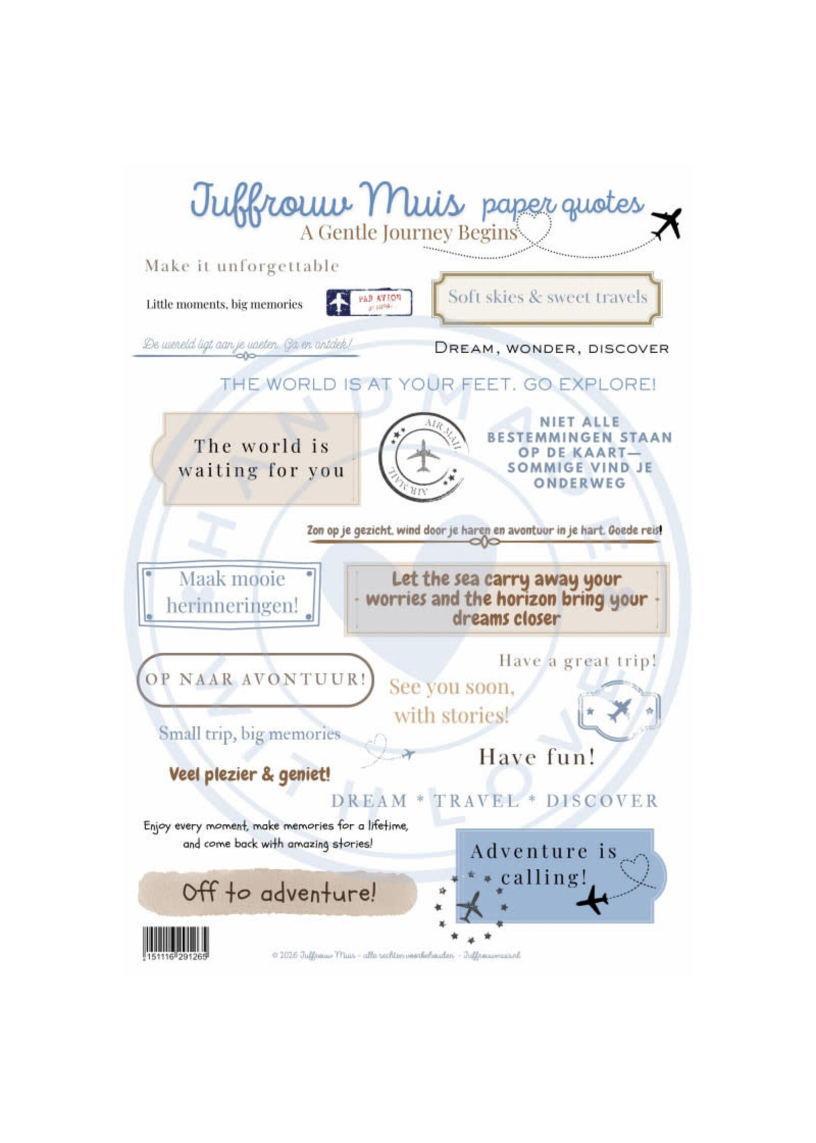 Juffrouw Muis Paper Quotes - A Gentle Journey Begins