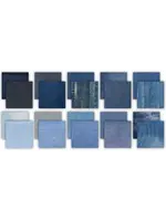 Essentiële knutselpapieren 6x6 inch paperpad denim texturen (CCEPAD044B)