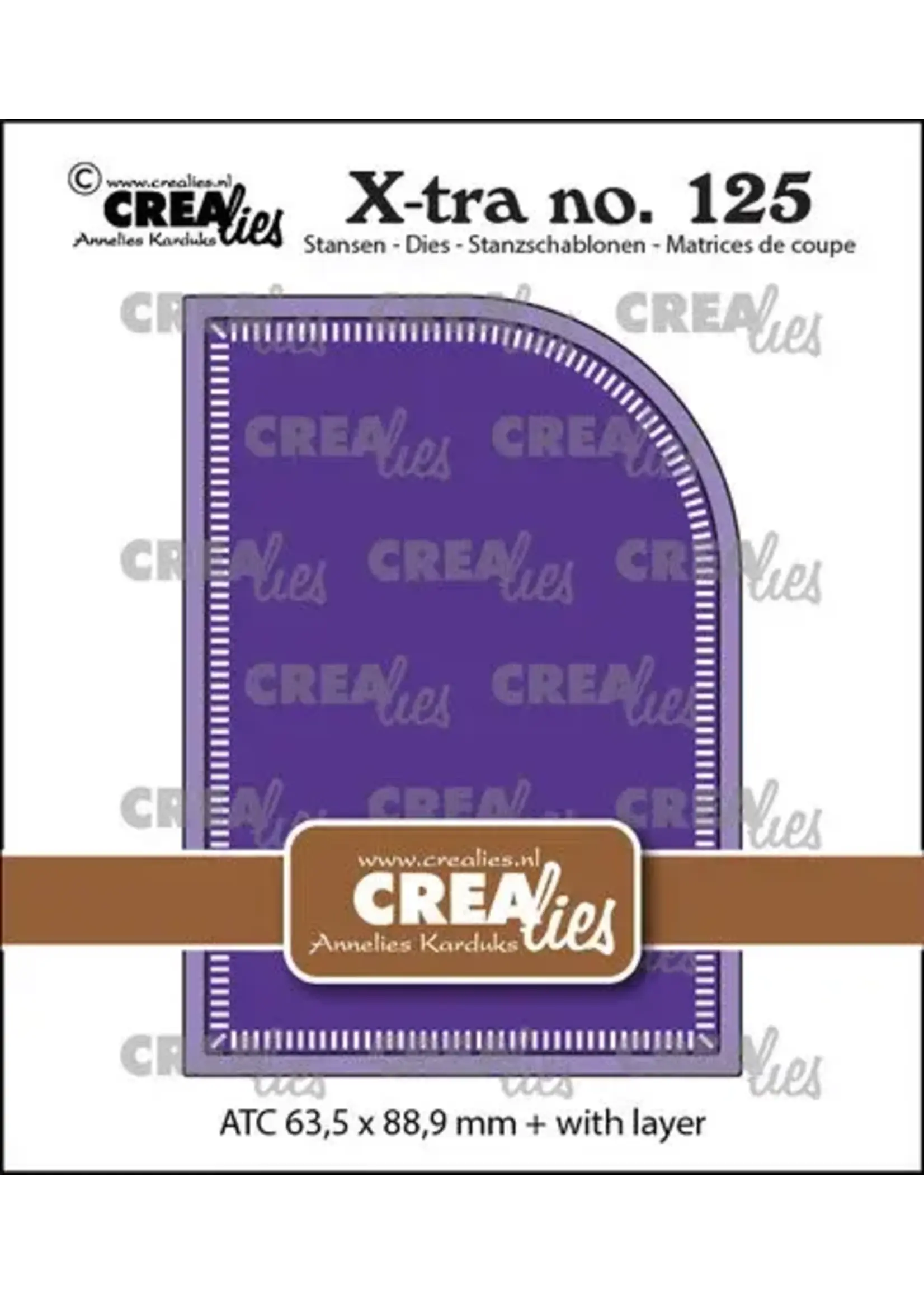 X-tra die ATC met één afgeronde hoek en kleine strepen (CLXtra125)
