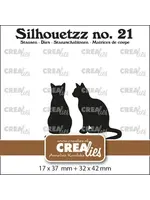 Silhouetzz  katten terwijl hij zit (CLSH21)