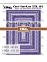 Crea-Nest-Lies XXL Snijrechthoeken met stippen en strepen (CLNestXXL189)