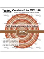Crea-Nest-Lies XXL Sterfcirkels met Stippen en Strepen (CLNestXXL186)