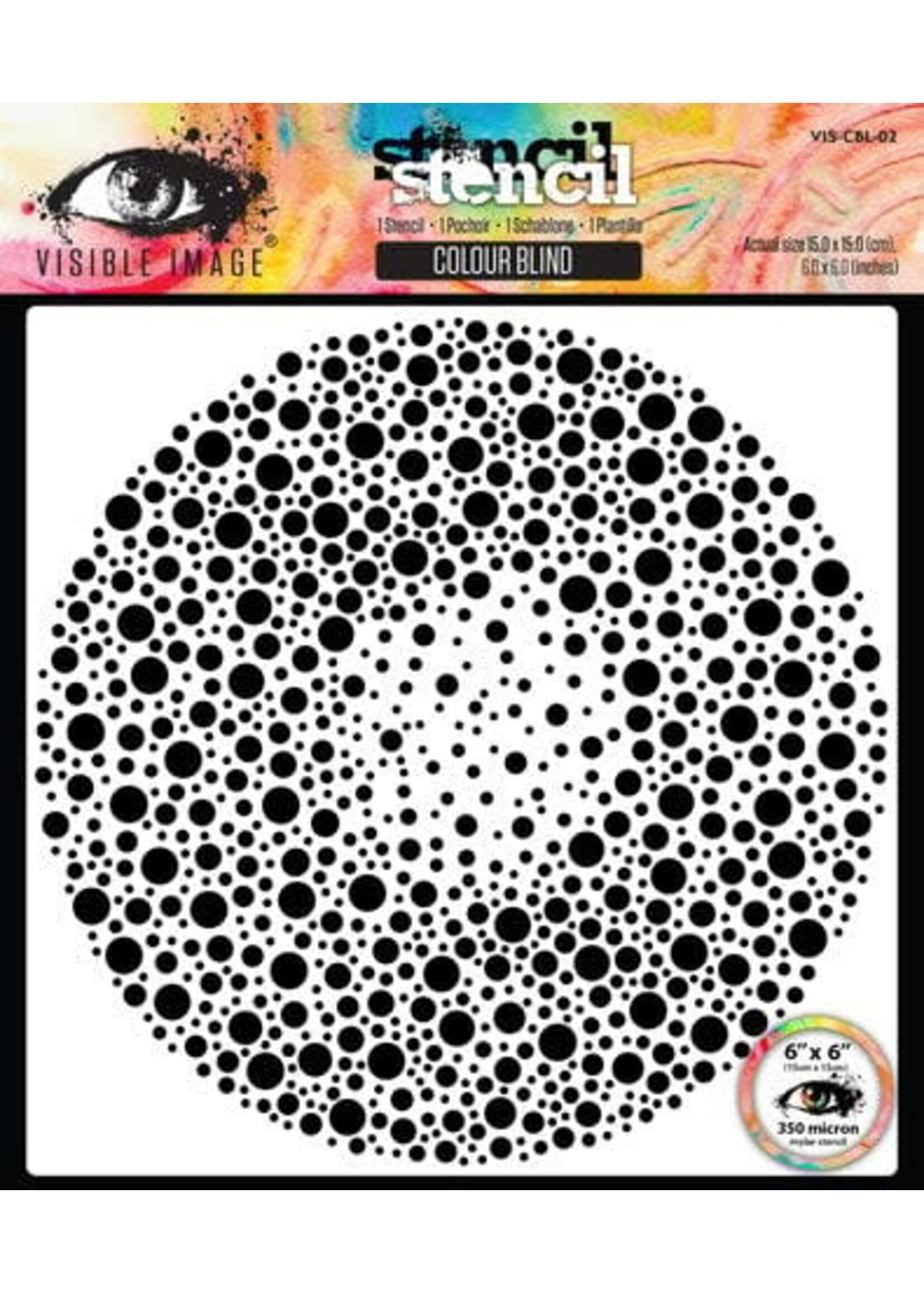 Colour Blind 6x6 Inch Stencil (VIS-CBL-02)