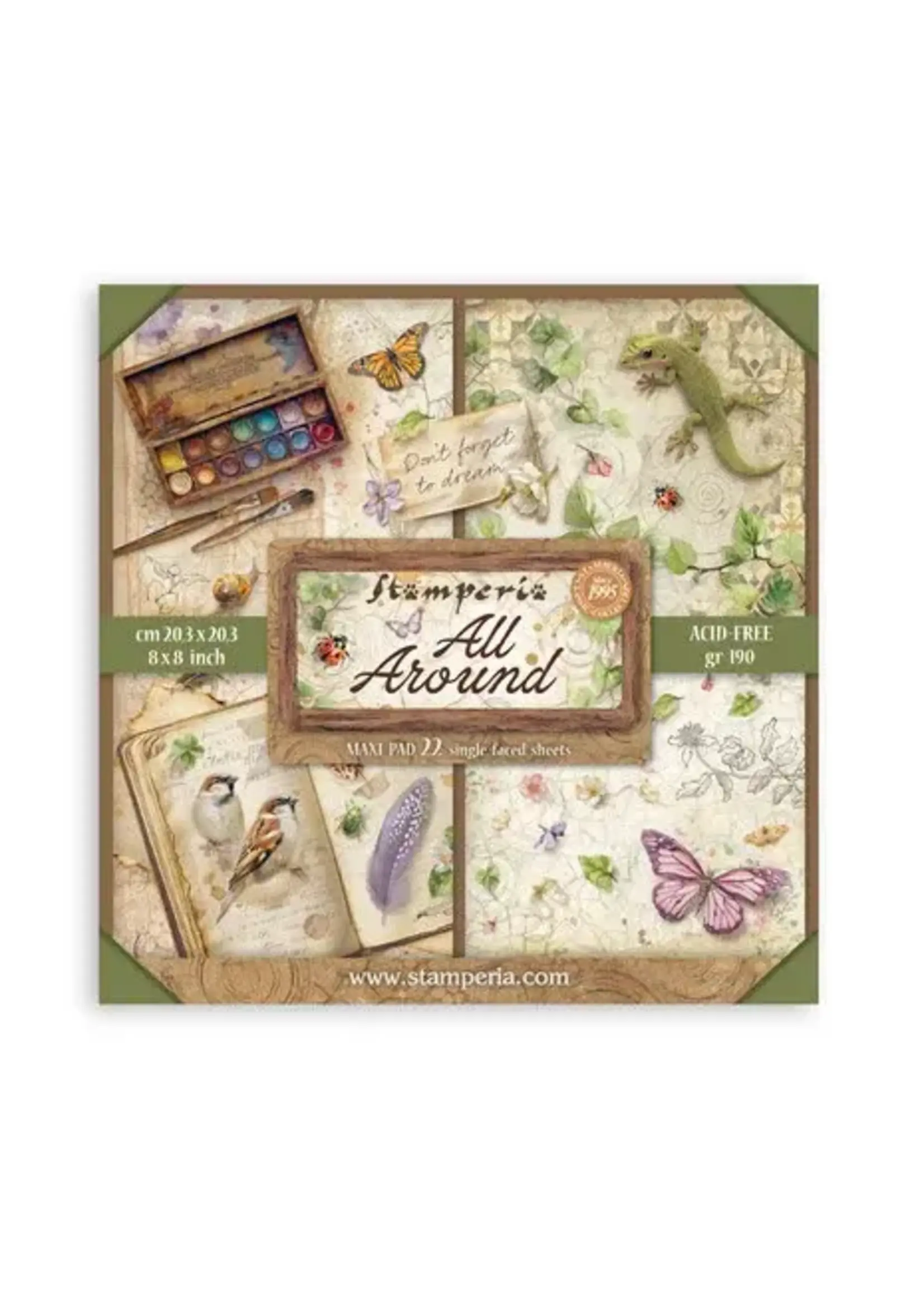 All Around 8x8 Inch Paper Pack (Single Face) (SBBSXB25)