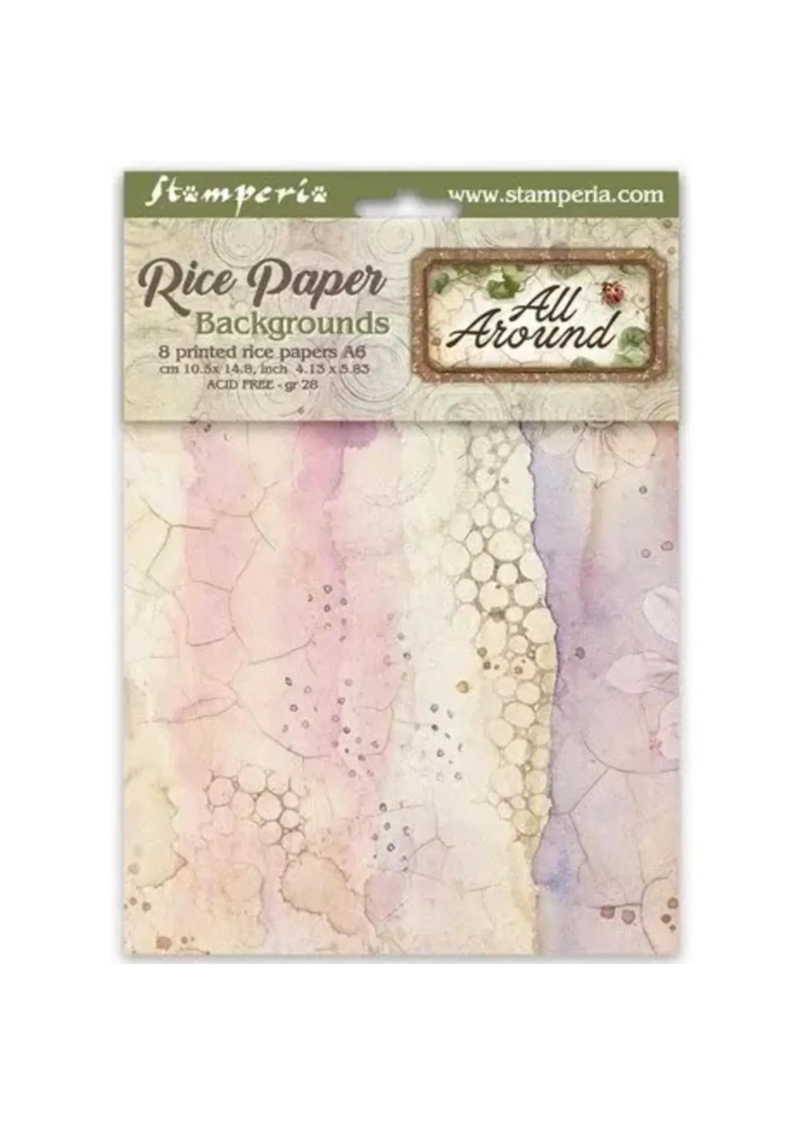 All Around A6 Rice Paper Backgrounds Selection (8pcs) (DFSAK6054)