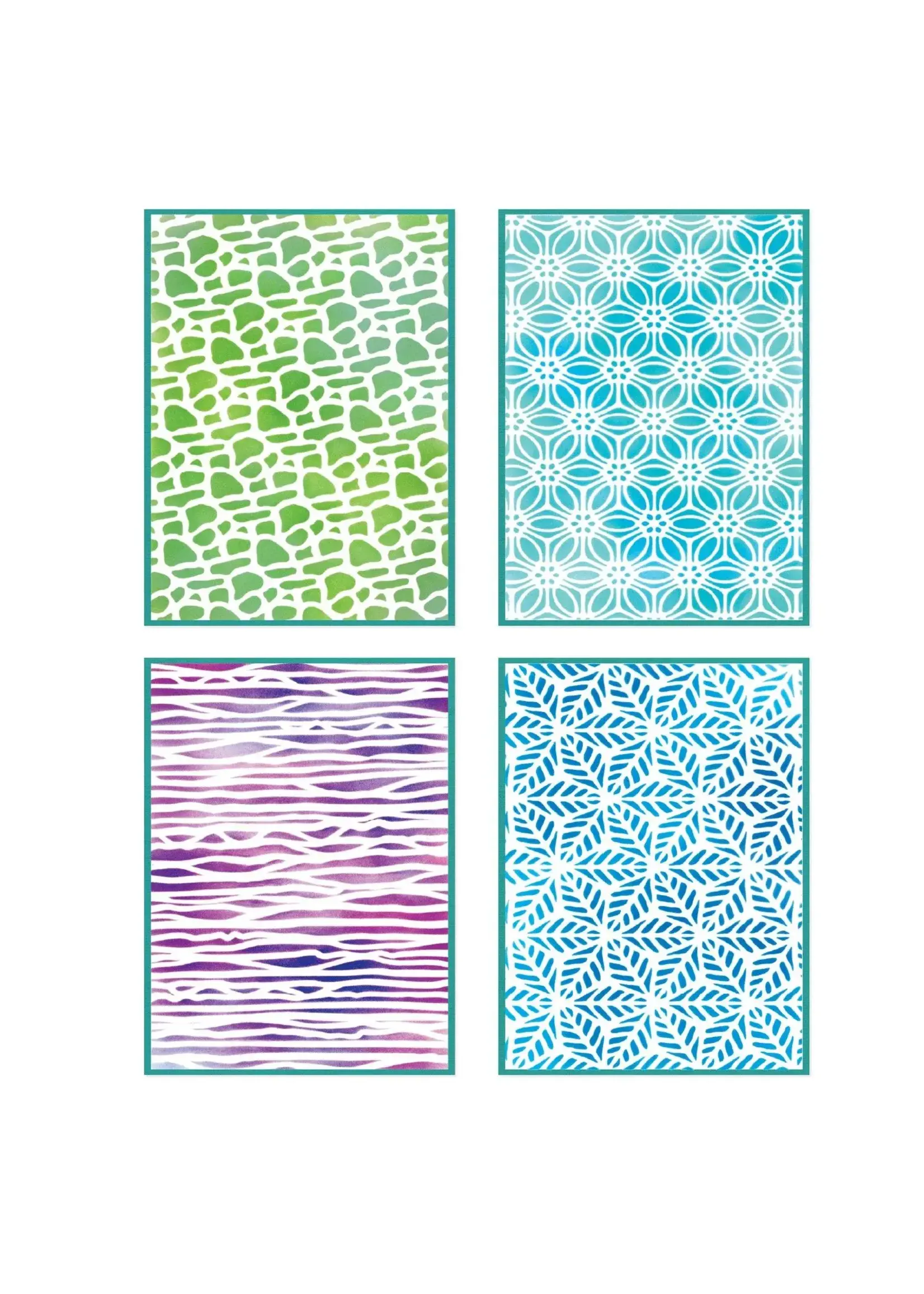 Sizzix • A6 Stencil 4pcs Background Textures by Vicki Boutin Sizzix 667083