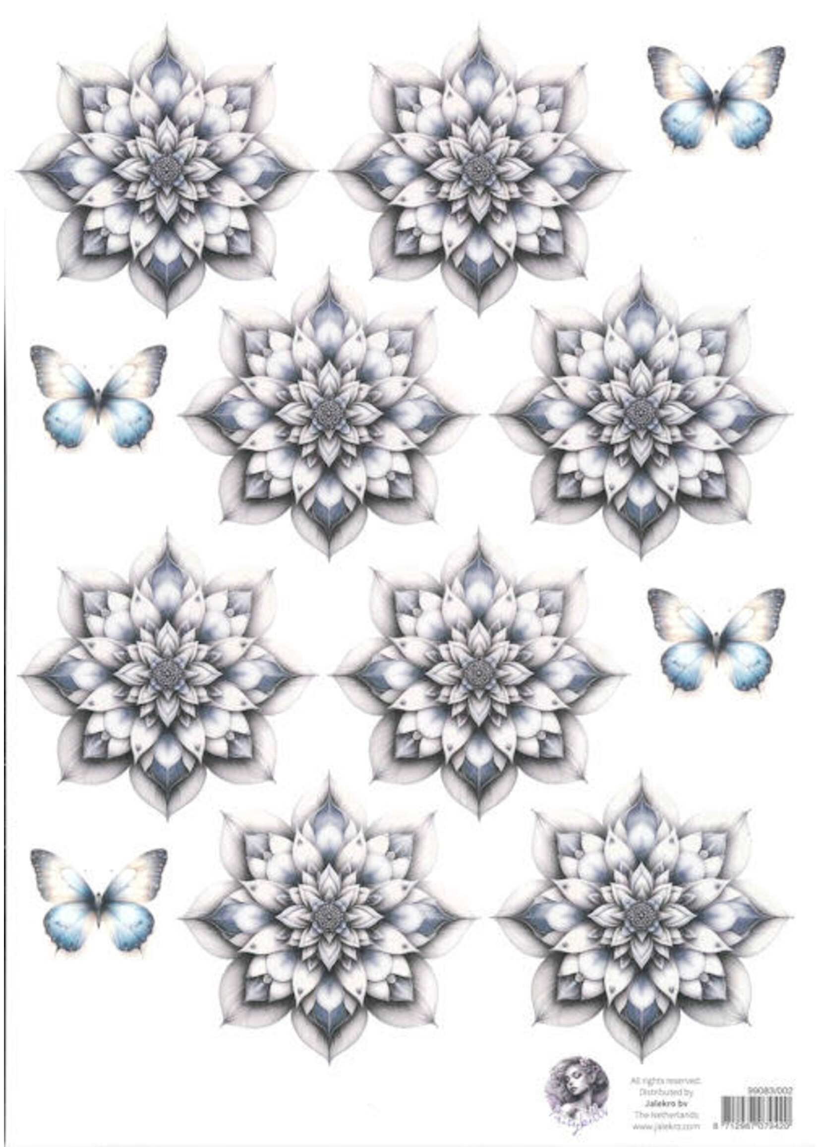 Fairybells combi knipvel voor pop-up en decoupage - blauw A