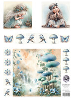 Fairybells combi knipvel voor pop-up en decoupage - blauw B