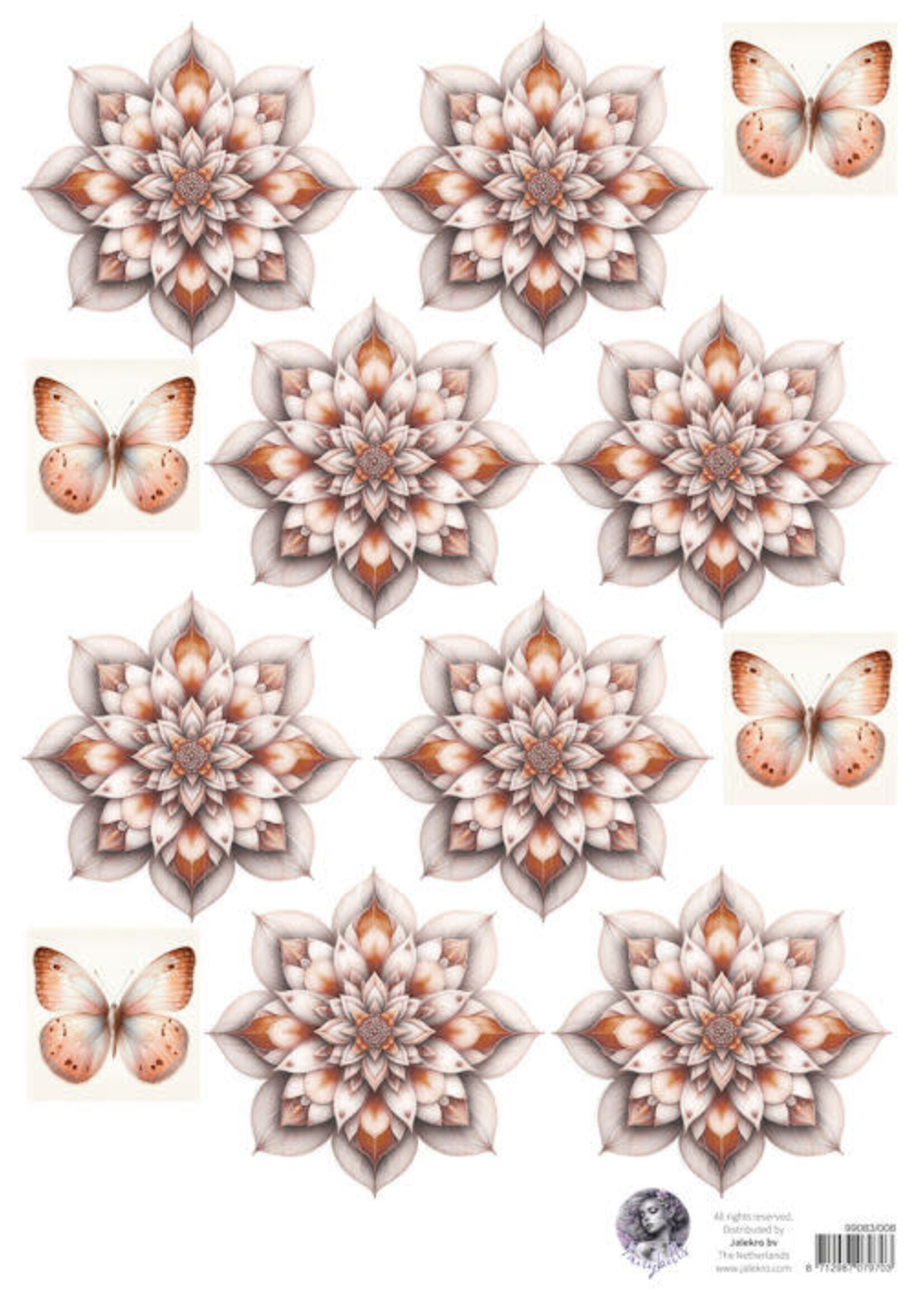 Fairybells combi knipvel voor pop-up en decoupage - roze A