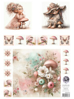 Fairybells combi knipvel voor pop-up en decoupage - roze B