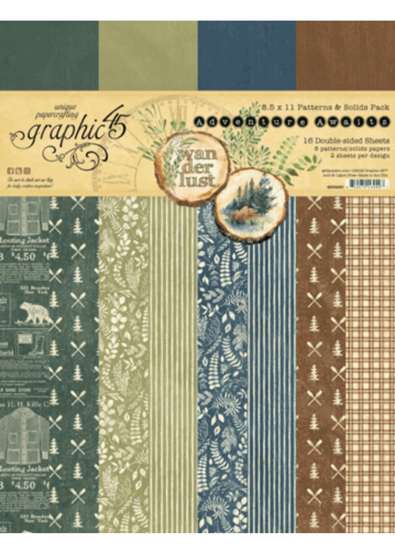 Adventure Awaits 8,5x11 Inch Patterns & Solids Pack (4503250)