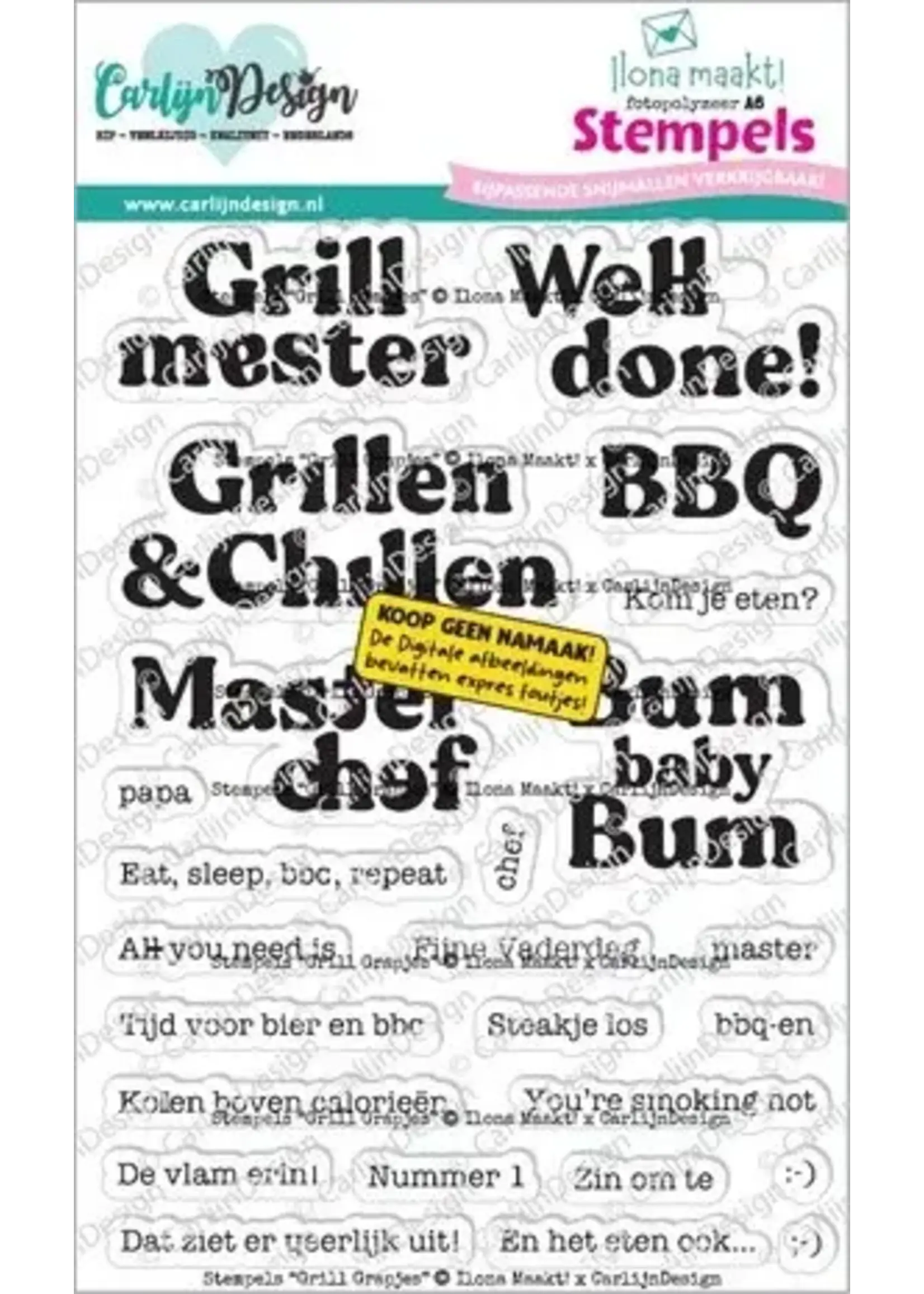 Stempels Grill Grapjes by Ilona Maakt (CDST-0178)