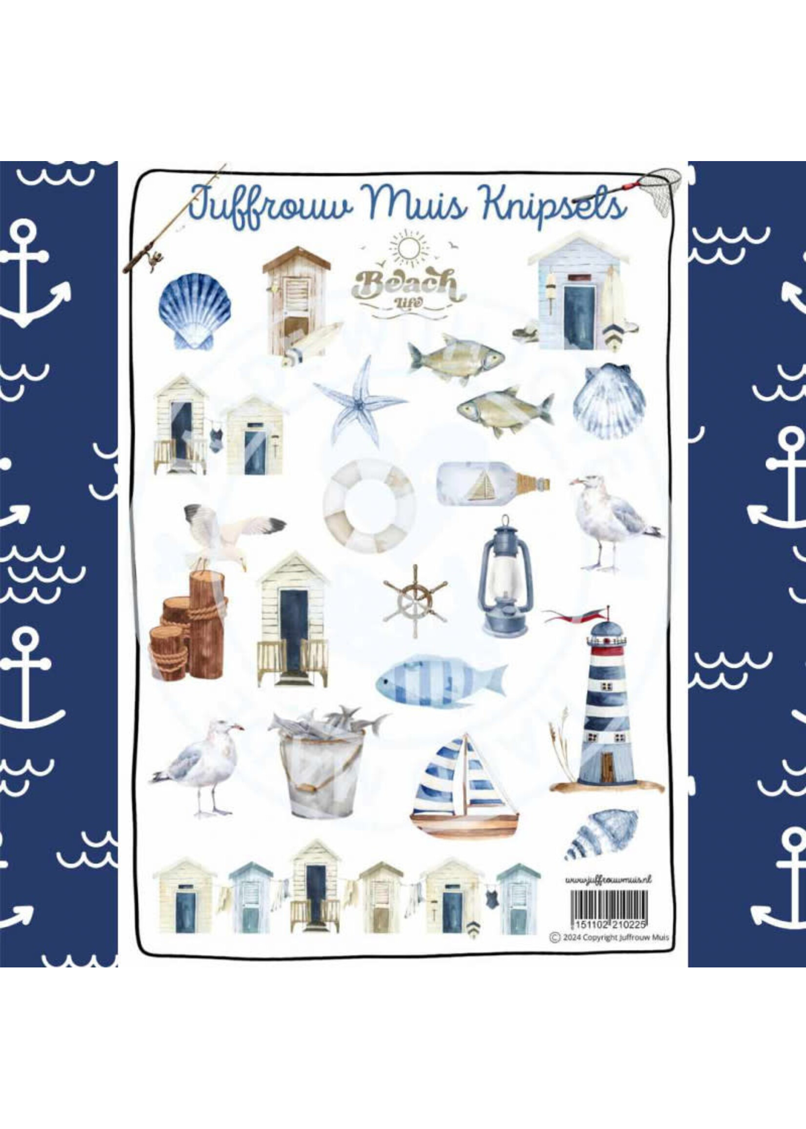 Juffrouw Muis Knipsel - Beach Life