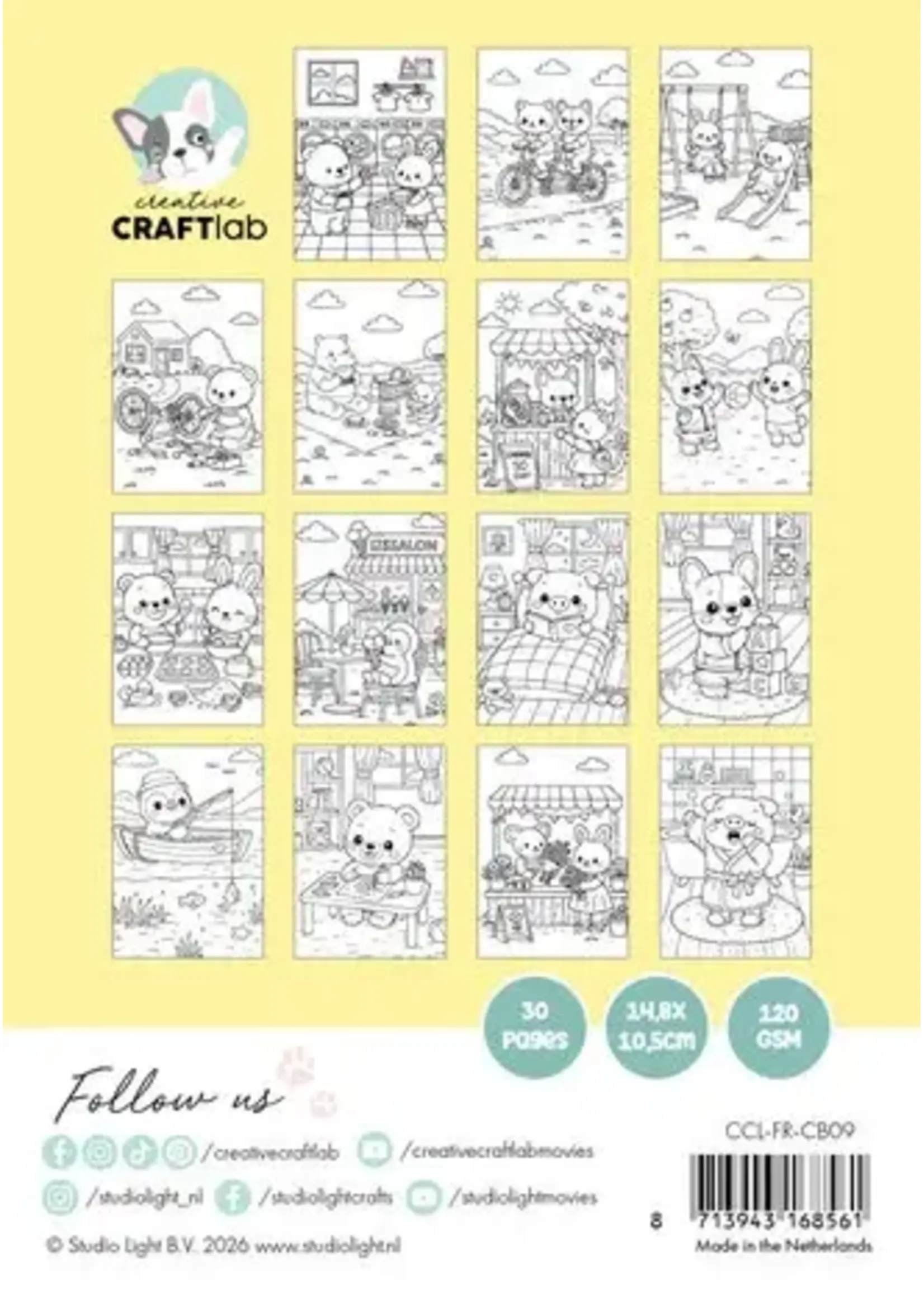 Creative Craftlab Friendz Cozy & Cute Coloring Book Friendz Spring (CCL-FR-CB09