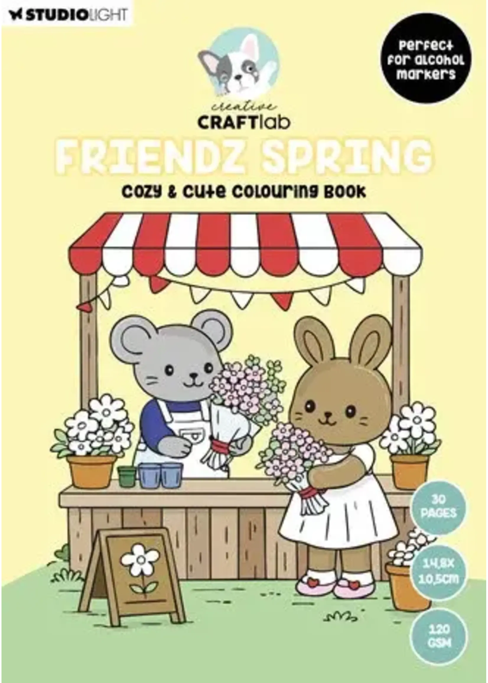 Creative Craftlab Friendz Cozy & Cute Coloring Book Friendz Spring (CCL-FR-CB09