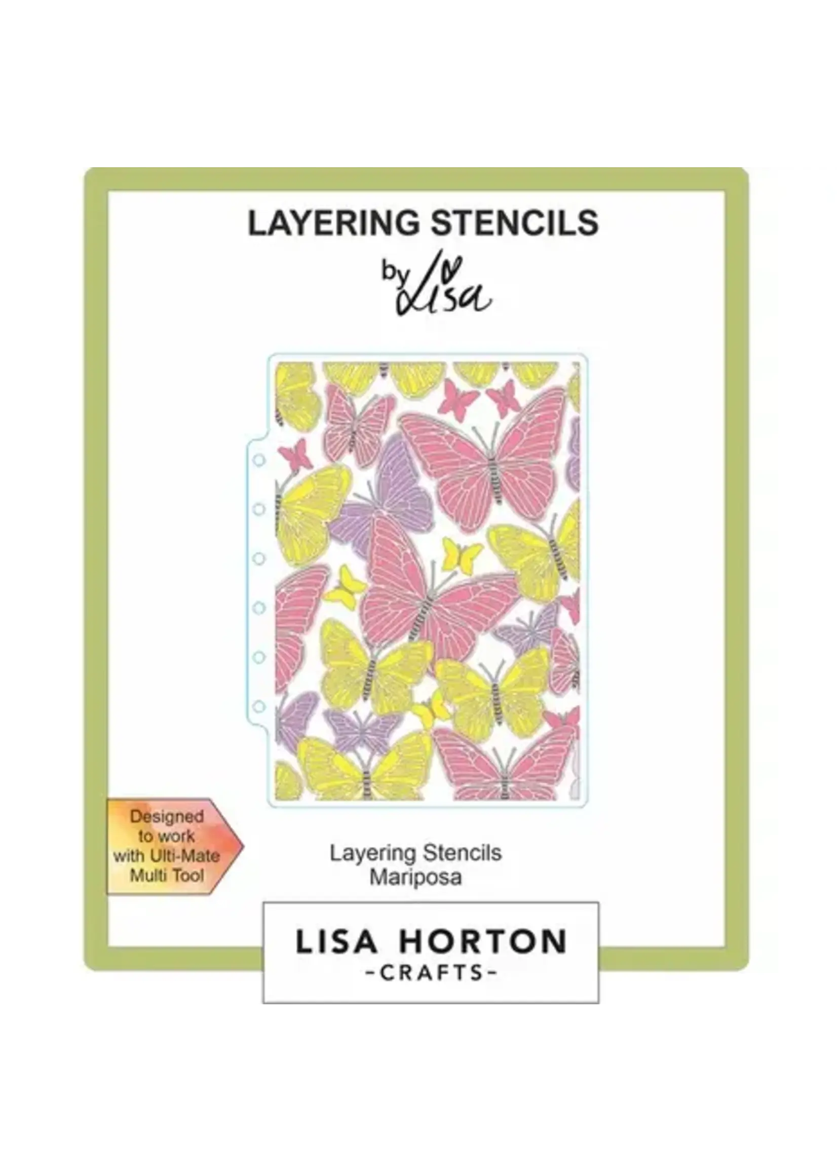 Mariposa 5x7 Inch Layering Stencils (LHCAS191)