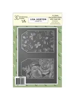 Floral Backgrounds 5x7 Inch 3D Embossing Folder with Integrated Die (LHCEF272)