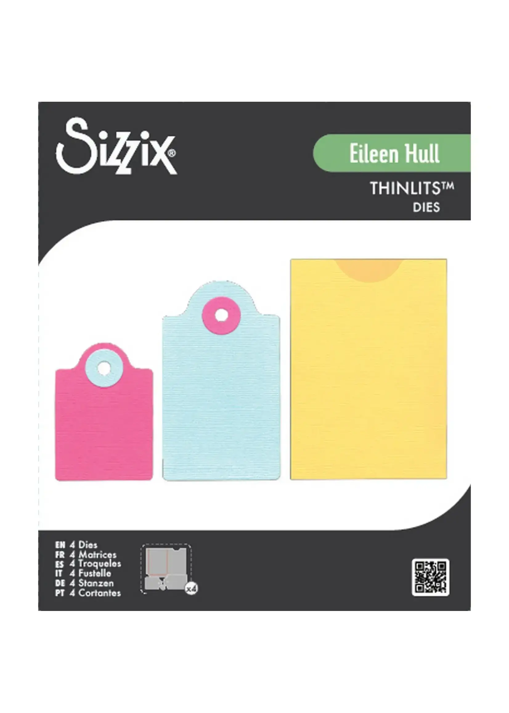 Sizzix • Thinlits 4pcs Die Set Ephemera Pocket & Tags by Eileen Hull Sizzix 667068