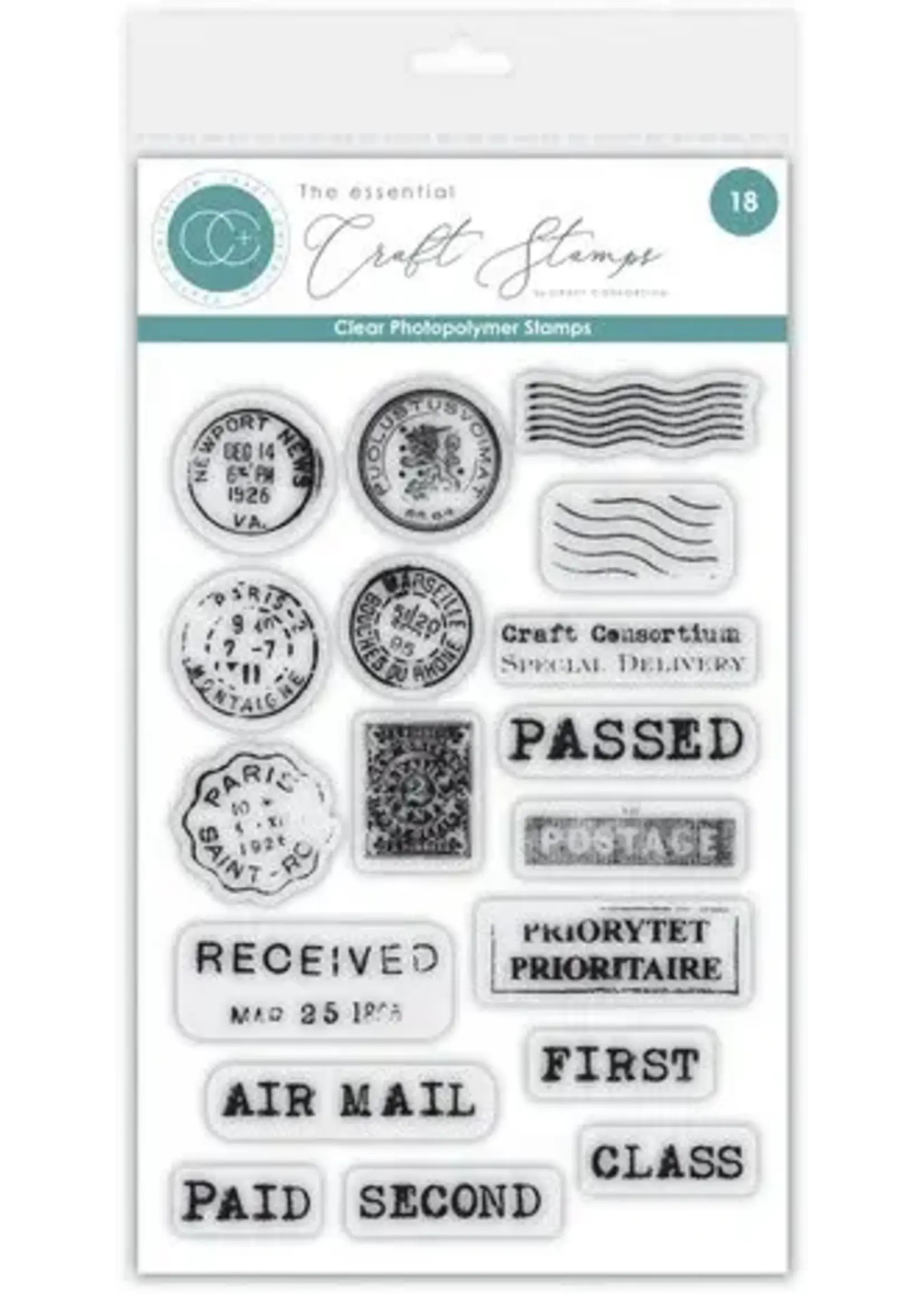 The Collector A6 Clear Photopolymer Stamp Set Postage (CCESTMP019)