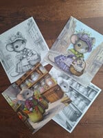 Fairybells Coloring Pages kleurplaten Set 5 (20x20 cm) met ingekleurd voorblad 6 verschillende kleurplaten