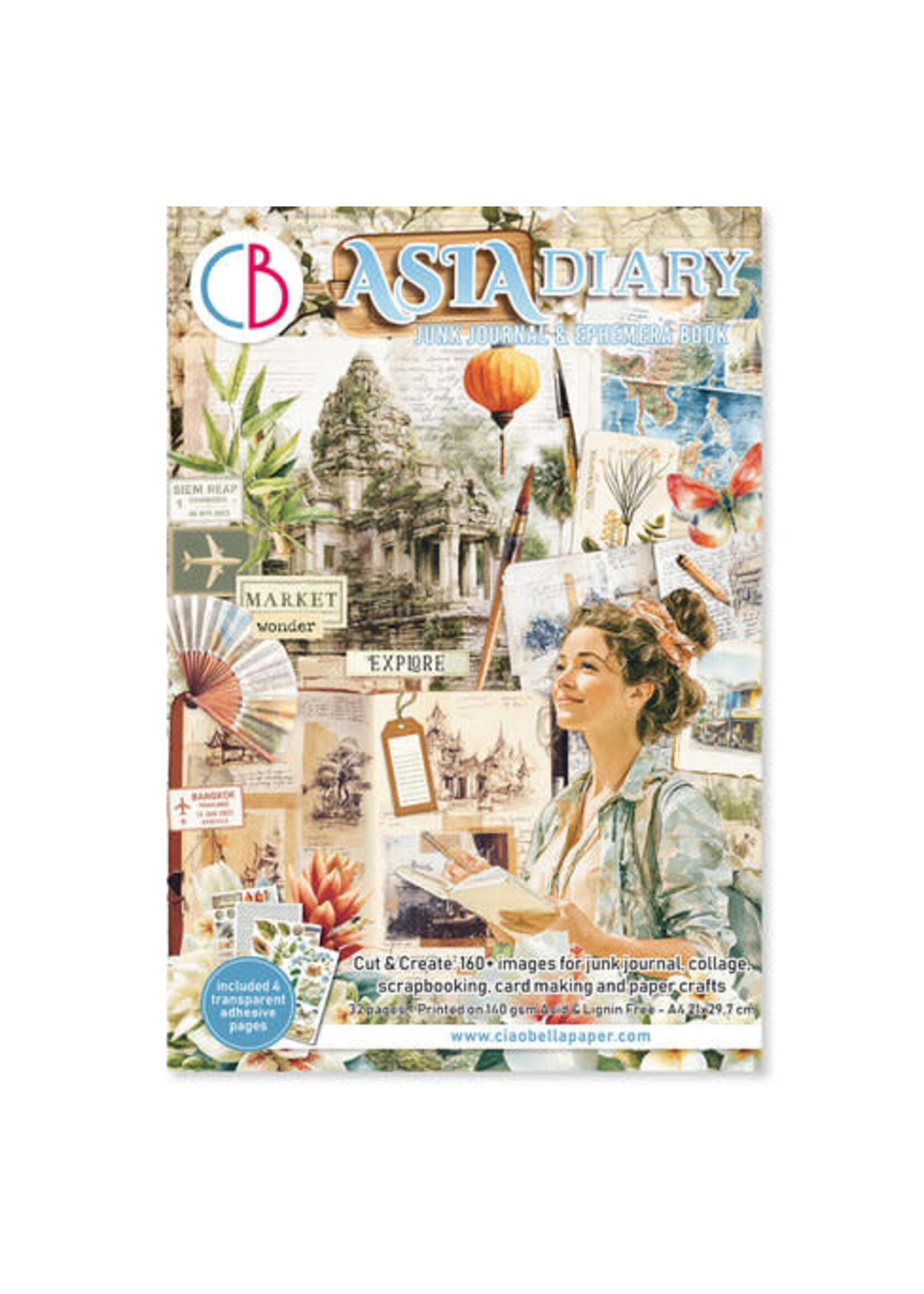 Asia Diary A4 Junk Journal Ephemera Book (32pcs) (CBB028)