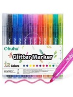 Ohuhu - Glitter Metallic Marker Pens – set van 12 - 3mm direct leverbaar uit voorraad