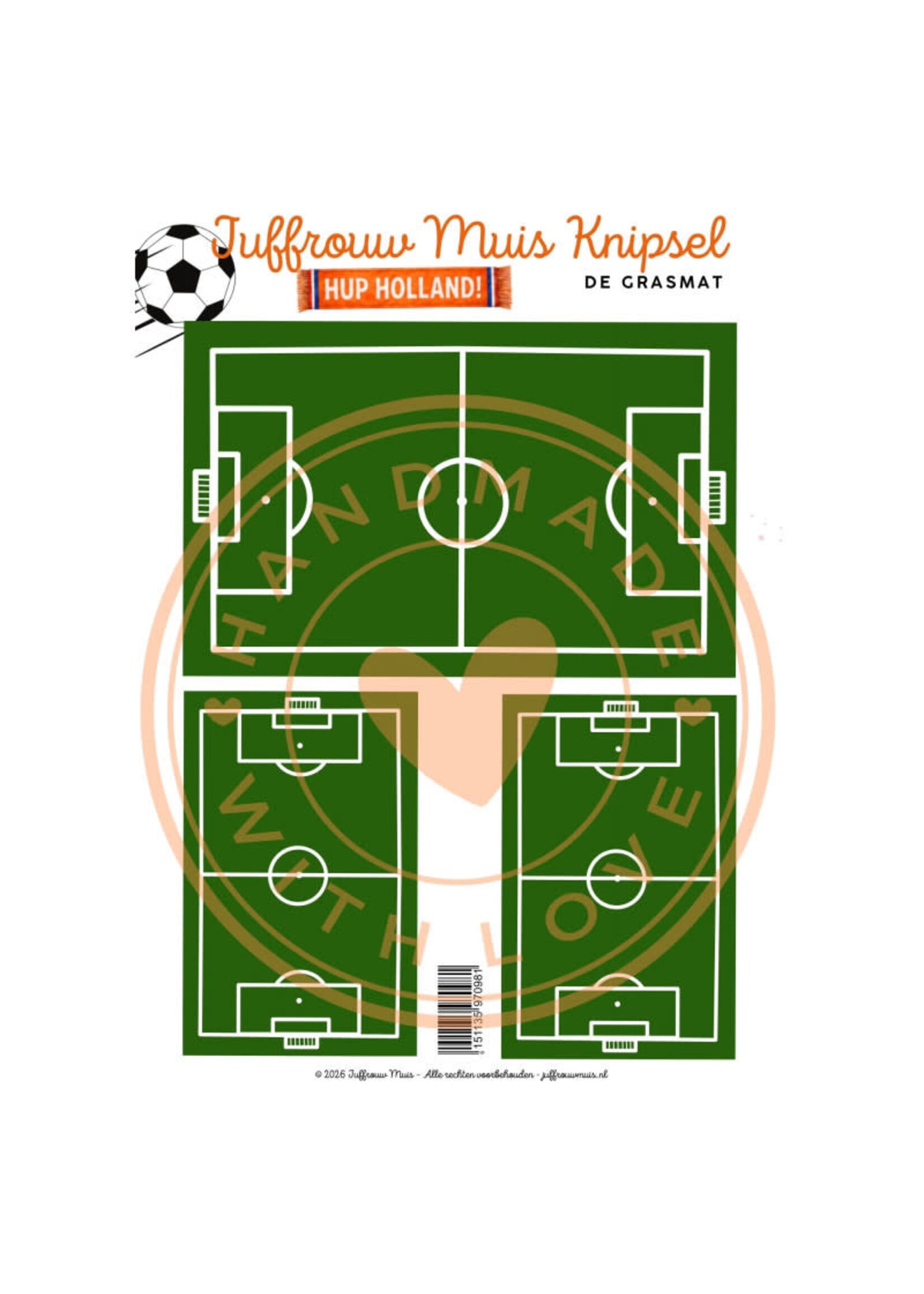 Juffrouw Muis Knipsel - Hup Holland - Oranje Boven