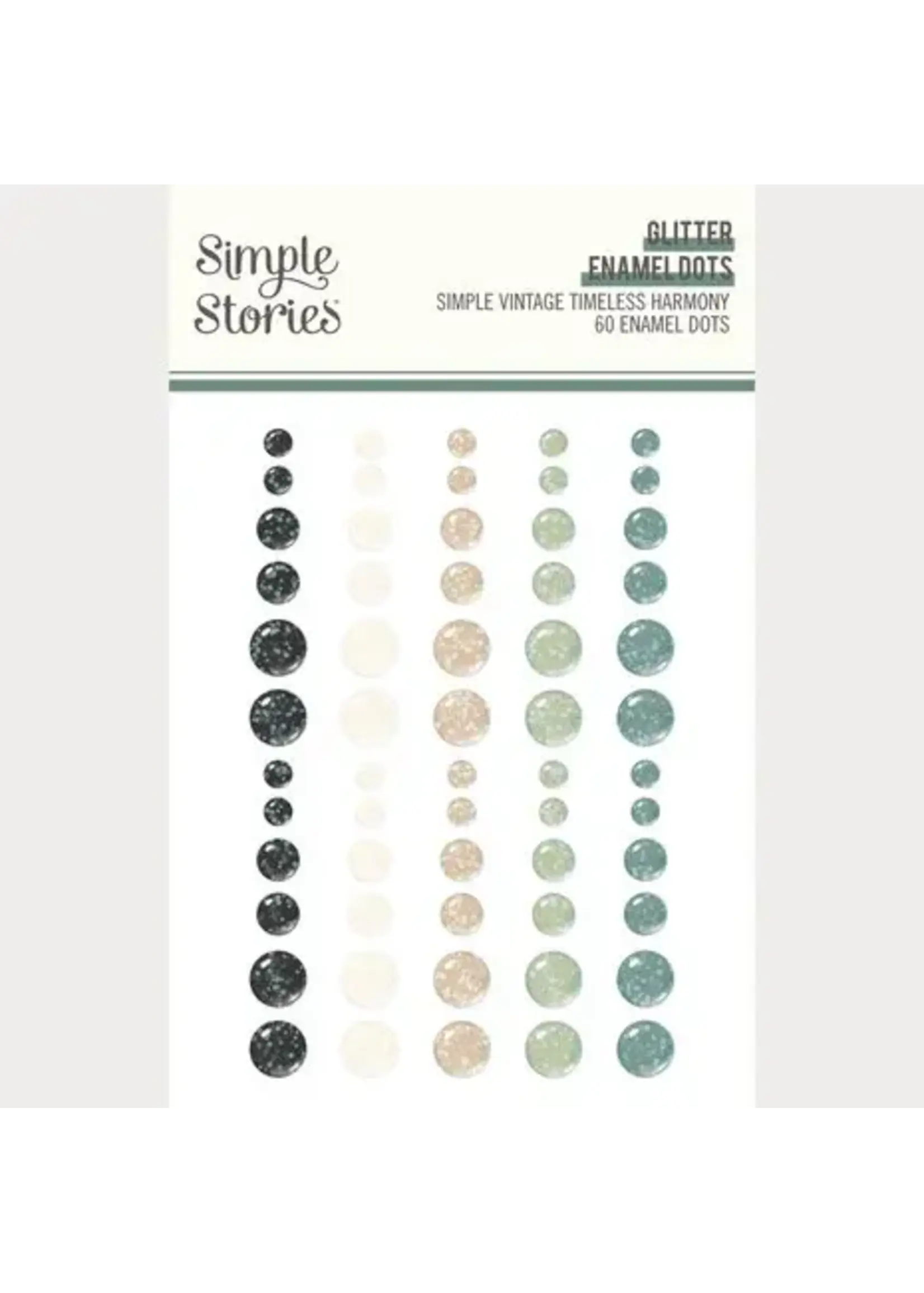 Simple Vintage Timeless Harmony Glitter Enamel Dots (27032)