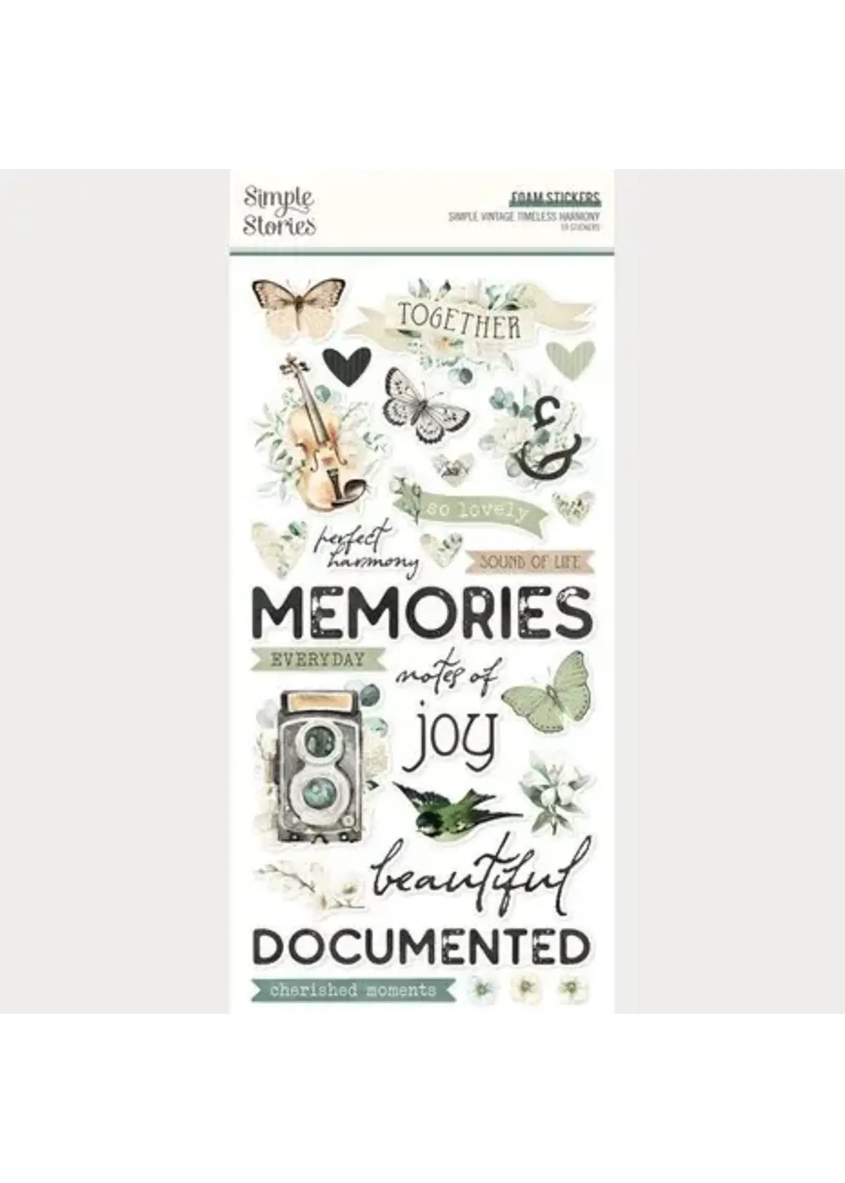 Simple Vintage Timeless Harmony Foam Stickers (27030)
