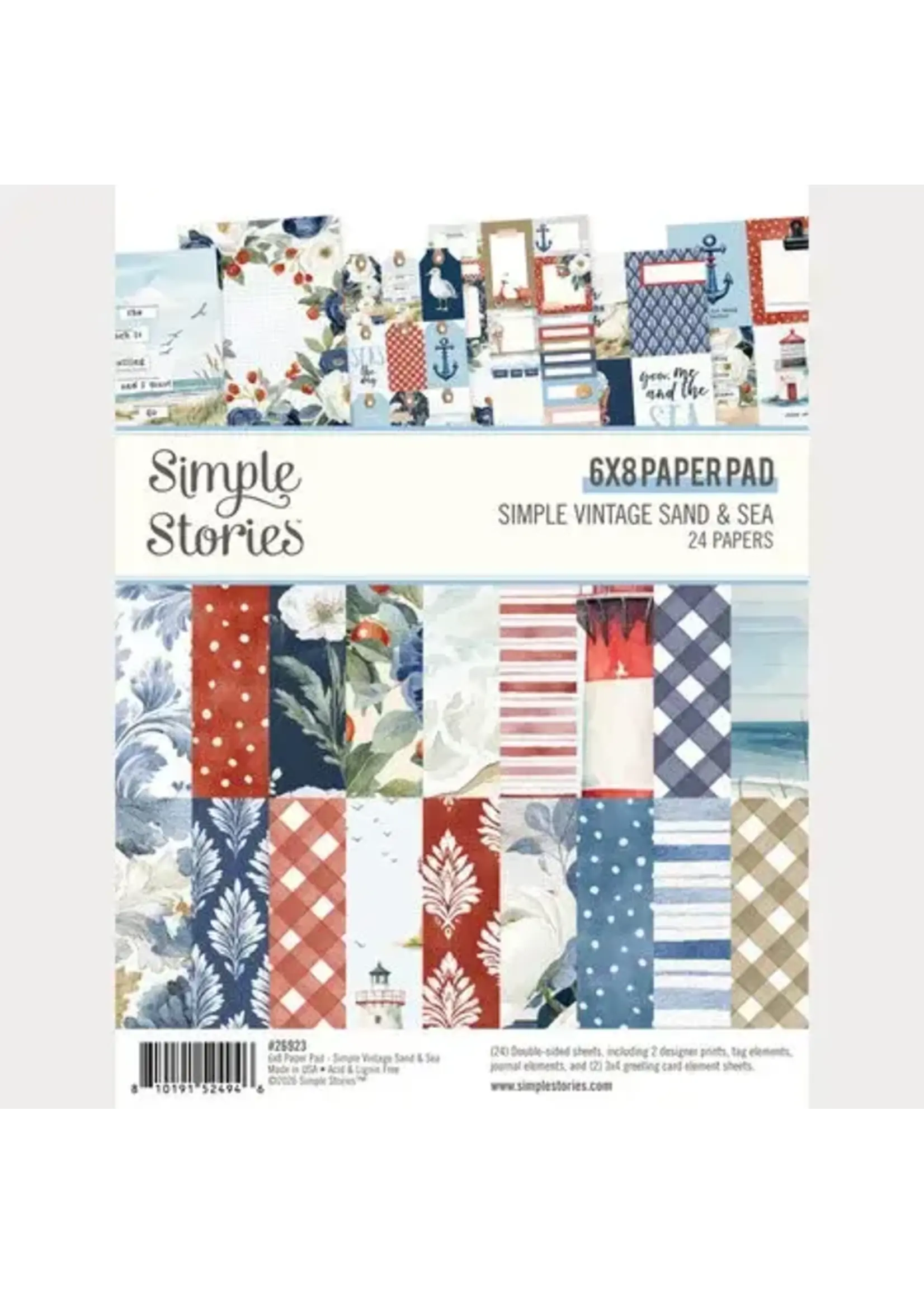 Simple Vintage Sand & Sea 6x8 Inch Pad (26923)