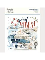 Simple Vintage Sand & Sea Chipboard Pieces (26925)