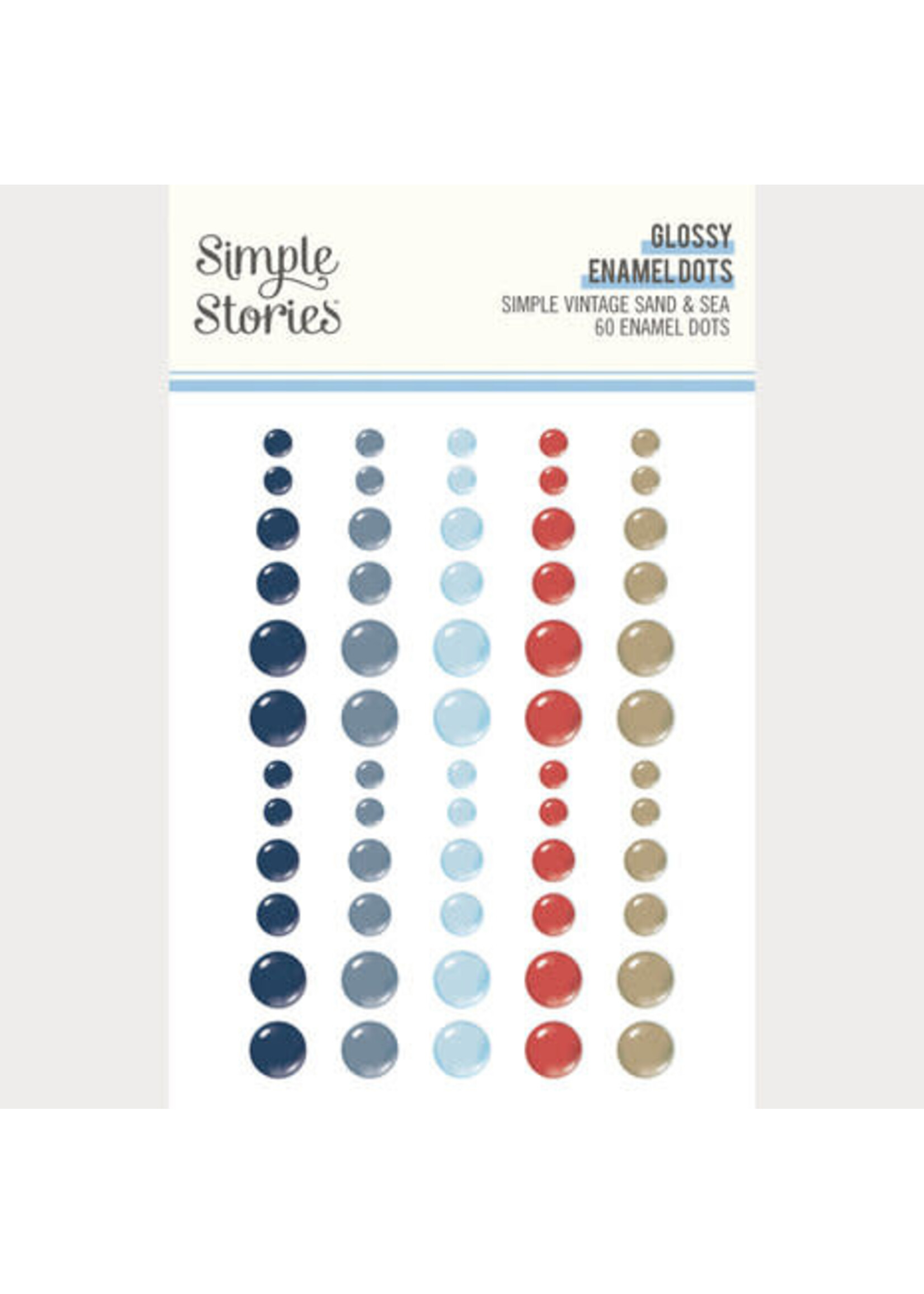 Simple Vintage Sand & Sea Glossy Enamel Dots (26932)