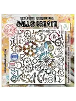 Steamheart Field 6x6 Inch Stencil Clockspire by Autour De Mwa & Co (AALL-PC-269)