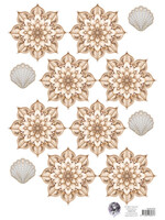 Fairybells combi knipvel voor pop-up en decoupage - schelpenbloemen beige A