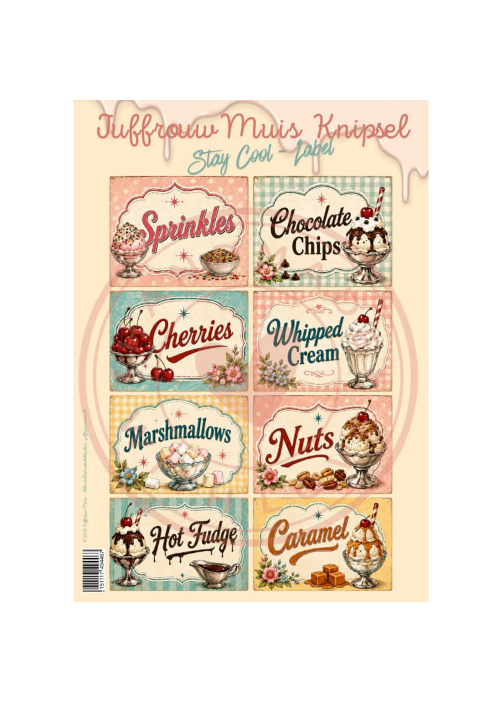 Juffrouw Muis Knipsel - Stay Cool - Label