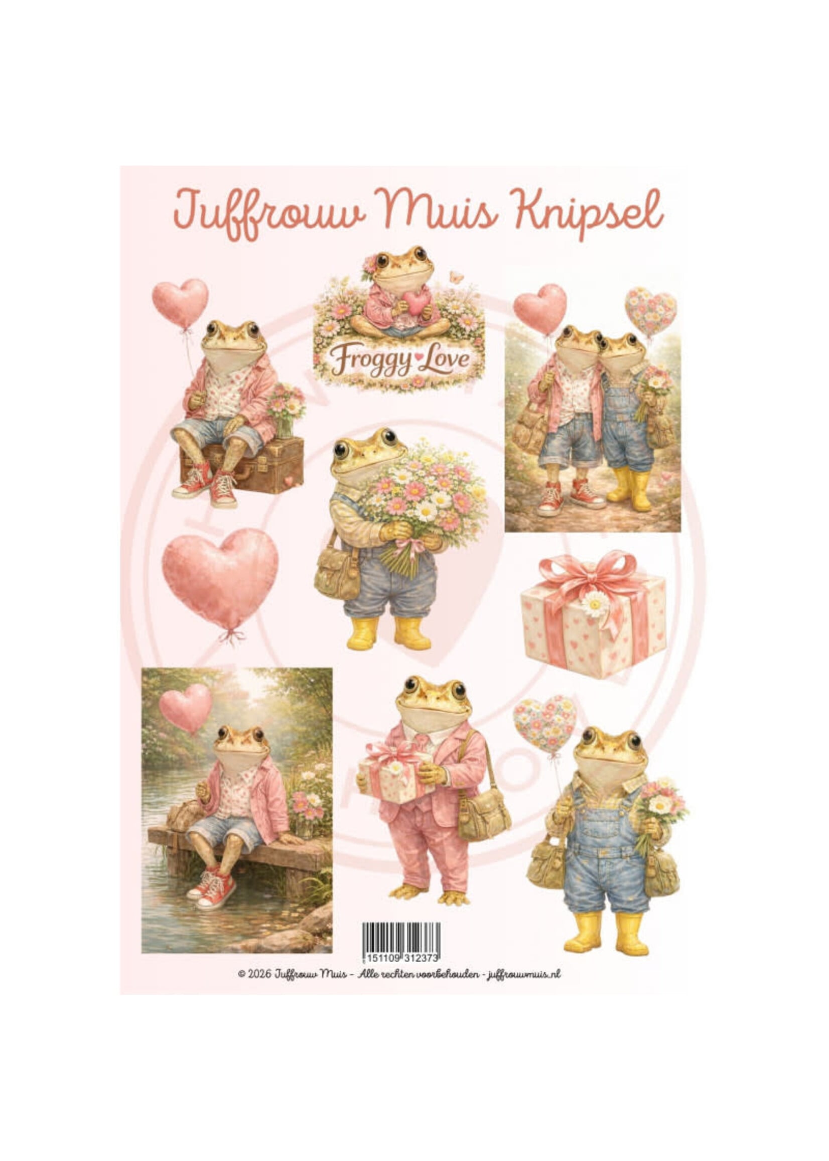 Juffrouw Muis Knipsel - Froggy Love
