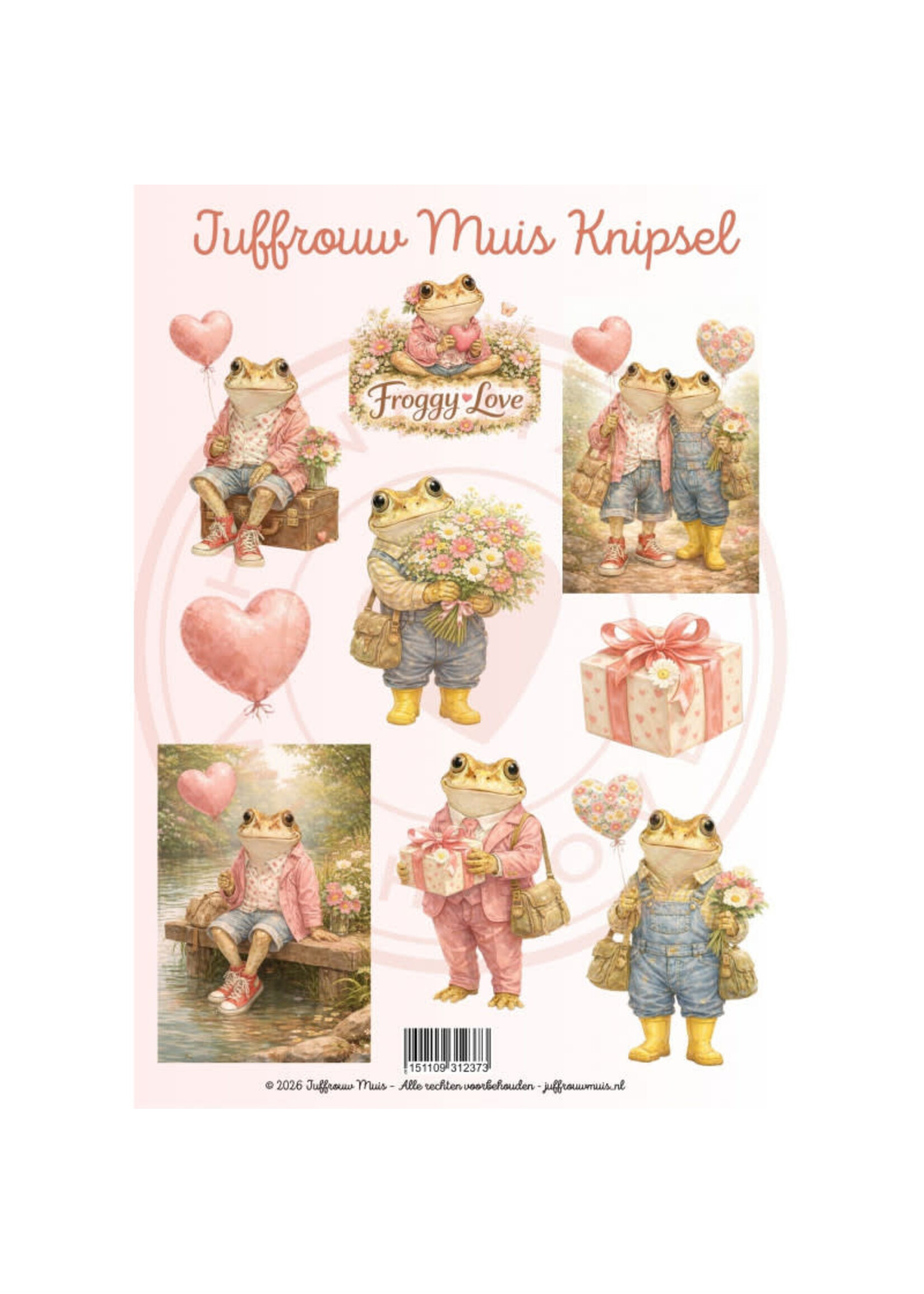 Juffrouw Muis Knipsel - Froggy Love