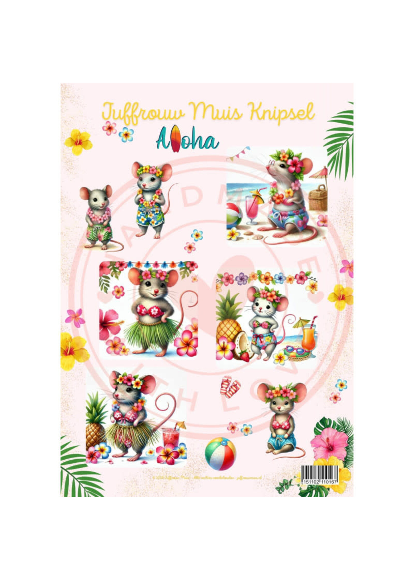 Juffrouw Muis Knipsel - Aloha