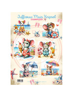 Juffrouw Muis Knipsel - Strandplezier